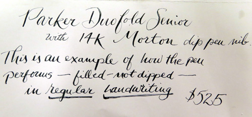 CONVERTED VICTORIAN PEN ON A PARKER DUOFOLD LUCKY CURVE